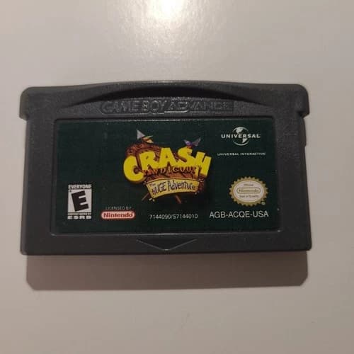 Crash Bandicoot The Huge Adventure Game Boy Advance GBA Cartridge Only Authentic