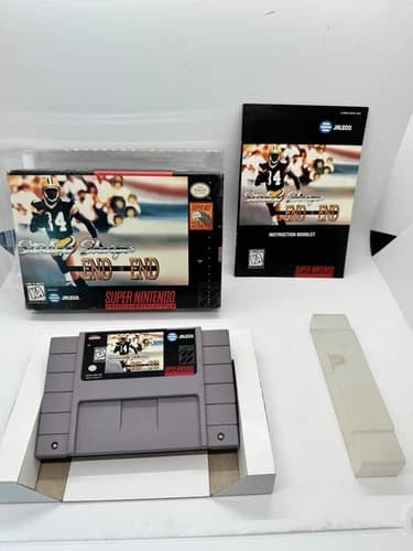 Sterling Sharpe: End 2 End (SNES) Super Nintendo Complete CIB RARE