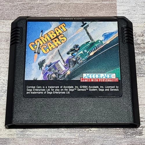Combat Cars Sega Genesis, 1994 Cartridge Only Tested Accolade