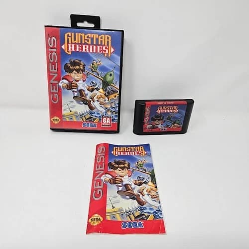VTG Gunstar Heroes (Sega Genesis, 1993) Complete CIB Manual Tested & Authentic