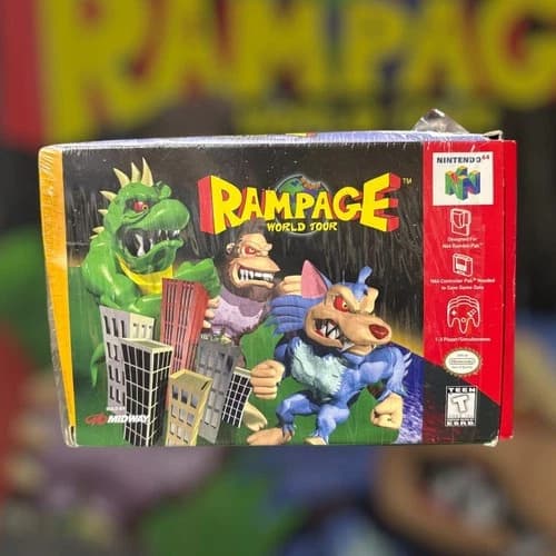 Rampage World Tour (Nintendo 64, 1996) N64 Manuals Mostly Complete No Reg. Card