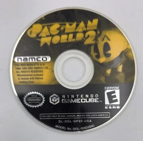Pac-Man World 2 (Nintendo GameCube, 2002) Loose Game Disc Only ~Tested & Working