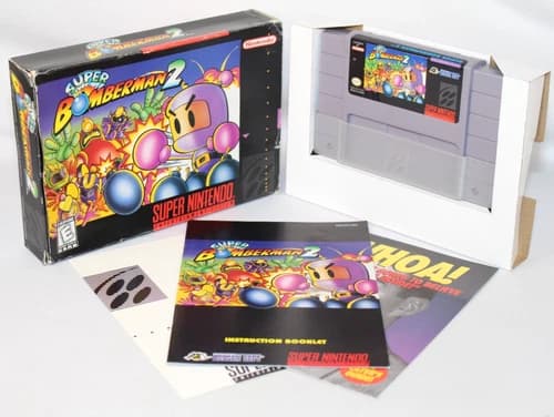 Super Bomberman 2 SNES Nintendo Complete CIB Authentic! Good Condition! RARE!