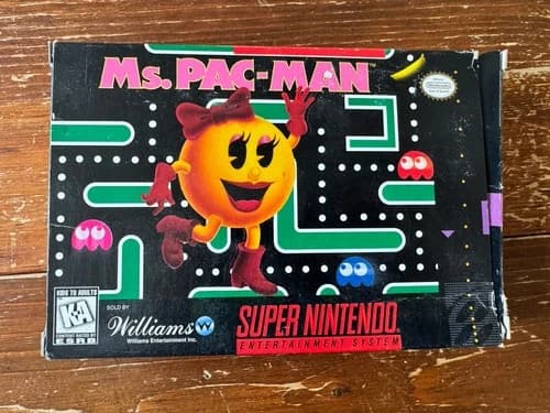 CIB Ms. Pac-Man (Super Nintendo Entertainment System, 1996), Authentic, SNES
