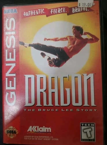 Dragon: The Bruce Lee Story- Sega Genesis Complete CIB Tested And Working
