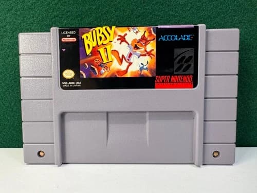 Bubsy II (2) (Super Nintendo SNES, 1994) Authentic. Working.