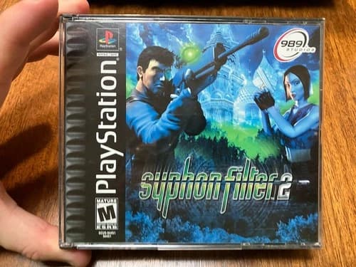 Syphon Filter 2 Black Label Sony Playstation 1 PS1 Complete Tested
