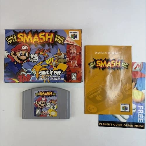 Nice! Super Smash Bros. (Nintendo 64 N64) Complete CIB - Tested - Authentic