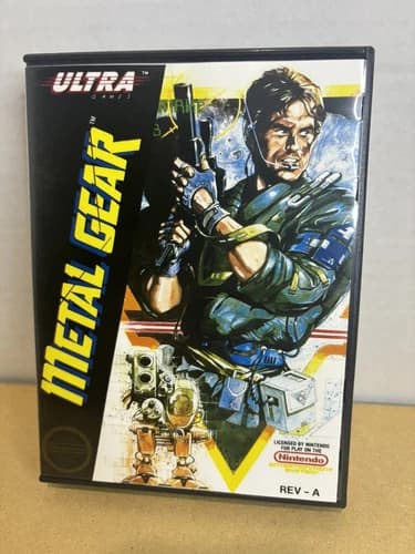 Metal Gear (NES) Custom Hard Plastic Box Manual Complete No Map! Nice Condition!