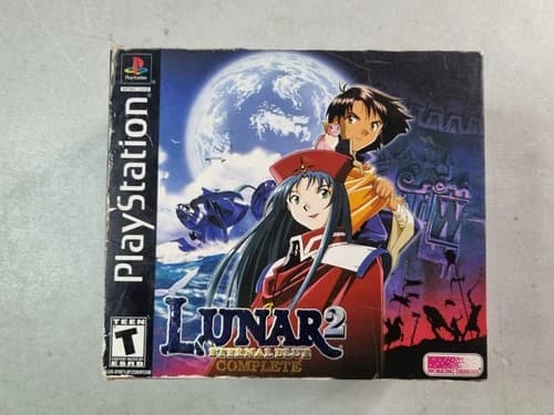 Lunar 2 Eternal Blue PS1 Playstation 1 CIB Complete in Box w/ Omake Box Pendant
