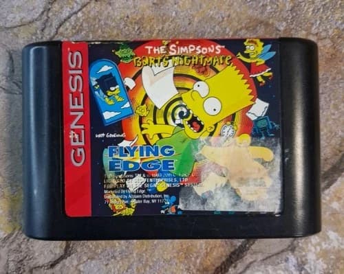 Simpsons: Bart's Nightmare - Sega Genesis *TESTED*