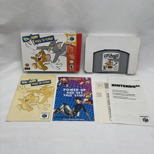 U22674 Tom and Jerry in Fists of Furry Nintendo 64 N64 CIB COMPLETE Box G2U