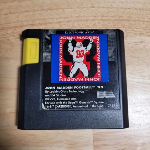 John Madden Football '93 Sega Genesis, 1993 - Tested