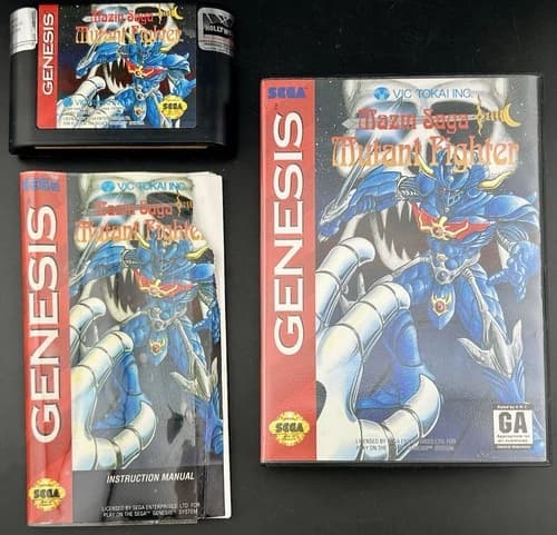 Mazin Saga: Mutant Fighter (Sega Genesis 1993) In Box With Manual