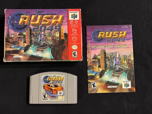 San Francisco Rush 2049 (Nintendo 64, 2000) Box Manual Complete CIB N64