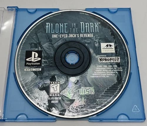 Alone in the Dark One-Eyed Jack's Revenge PS1 Sony PlayStation 1 1996 Disc Only
