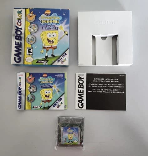 SpongeBob SquarePants Legend of the Lost Spatula Game Boy Color CIB Complete