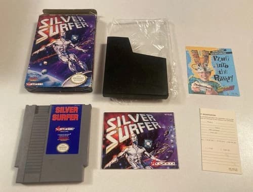 NES Silver Surfer 1990 Nintendo CIB - Complete in Box Marvel Comic Arcadia game