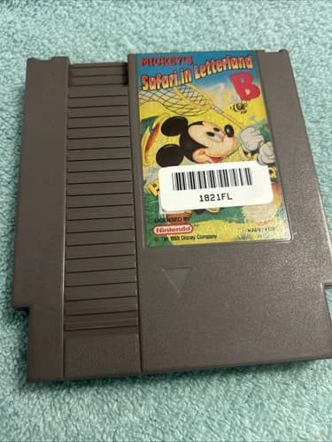 Mickey's Safari In Letterland Nintendo NES 1993 Authentic Cartridge Only #4