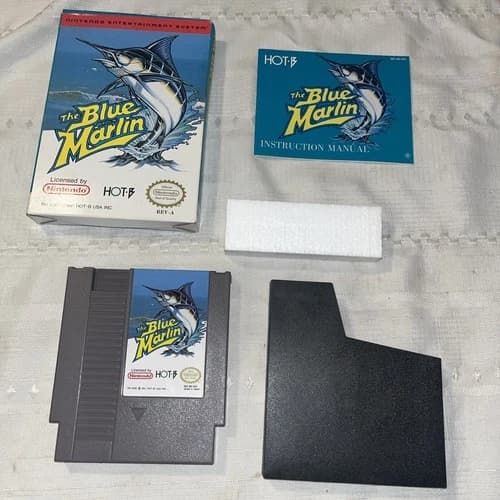 The Blue Marlin Nintendo NES Complete CIB Cleaned & Tested