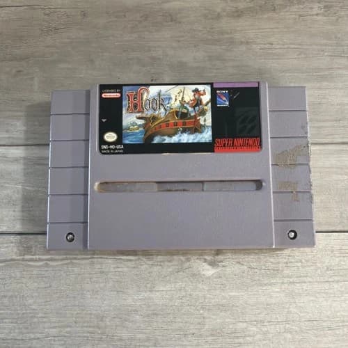 Hook (Super Nintendo Entertainment System, 1992) SNES Cartridge Cleaned Tested