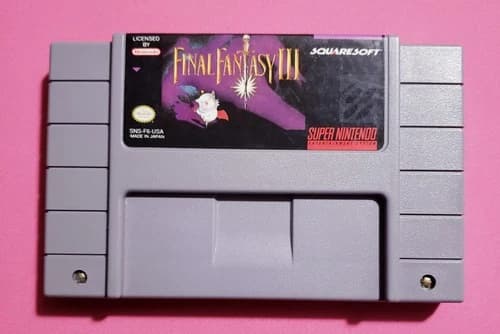 Final Fantasy III Super Nintendo SNES Authentic Cleaned And Tested NM 🔥