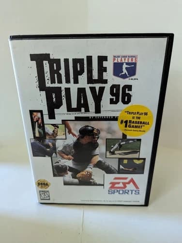 Triple Play 96 Sega Genesis EA Sports Complete CIB Baseball Video Game Tested