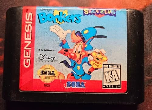 Disney's Bonkers Sega Genesis Video Game Platformer Action Retro Classic Cart
