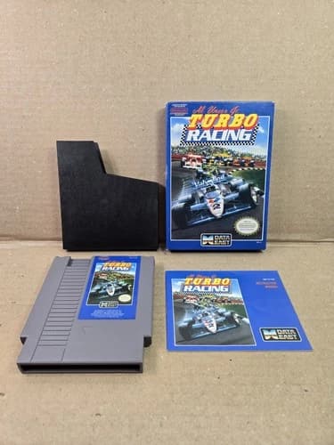Al Unser Jr Turbo Racing (Nintendo NES) Complete In Box w/Manual Authentic Used