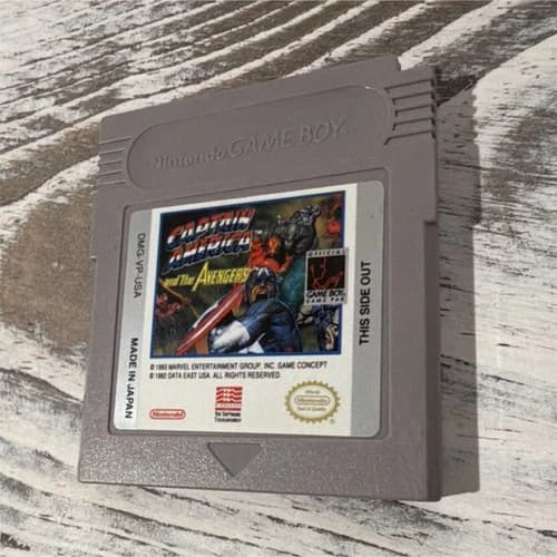 Data East Captain America and The Avengers Nintendo Game Boy Game Cartridge