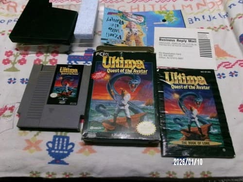 #767 RARE Complete w/ MAP! Ultima: Quest of the Avatar Nintendo NES CIB