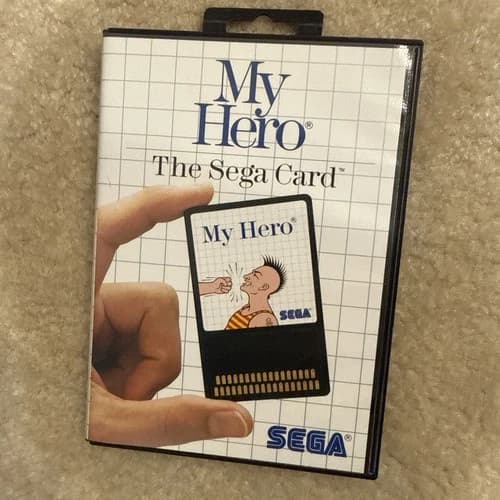 My Hero (Sega Master, 1986) - The Sega Card CIB Case And Instructions And Card