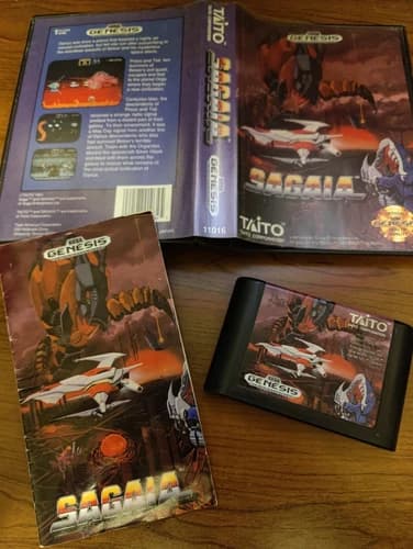 Sagaia Sega Genesis Complete with box case and manual! CIB! Tested!