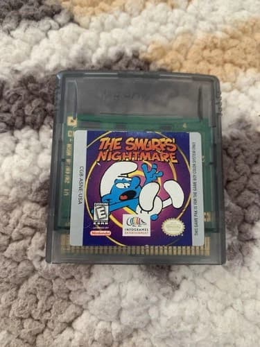 GAME BOY COLOR Smurf NIGHTMARE CARTRIDGE - Tested Working