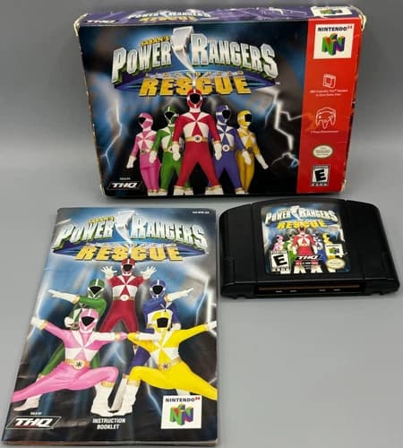 Power Rangers Lightspeed Rescue Nintendo 64 N64 CIB Complete W/ Manual Authentic