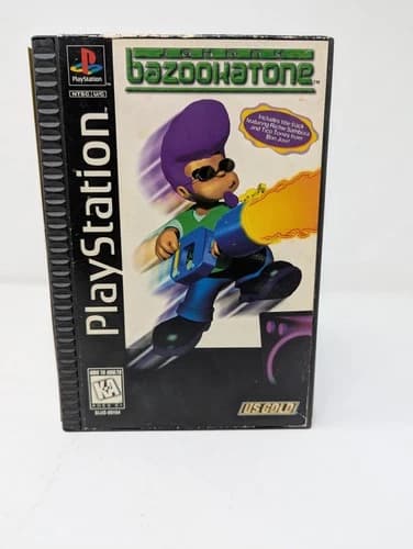 Johnny Bazookatone (PlayStation 1, 1996) Long Box CIB w/ Manual Tested