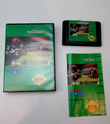 Pro Quarterback (Sega Genesis, 1992) Complete - Cleaned, Tested - Free Shipping