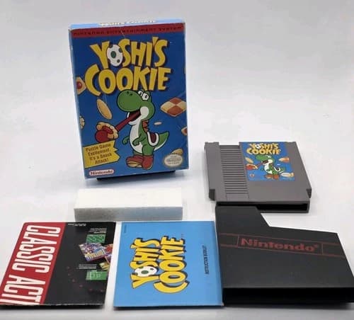 Yoshi's Cookie NES Nintendo 1992 Complete In Box CIB Tested Clean Cartridge