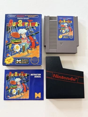BurgerTime (Nintendo NES, 1987) Complete CIB