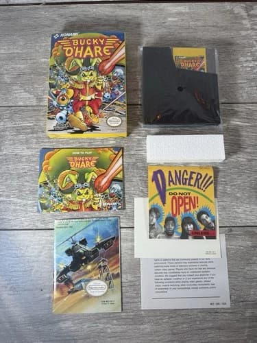 Nintendo NES Konami Bucky O'Hare Video Game CIB w/ Box Instructions *Authentic*