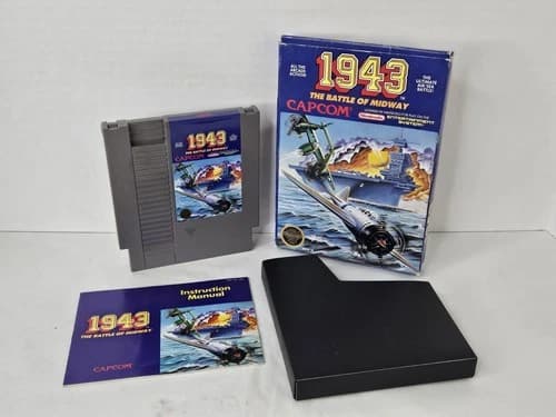 1943 The Battle of Midway Nintendo NES Complete in Box Sleeve Manual CIB