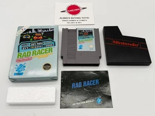 Rad Racer Nintendo NES Complete CIB Video Game Works