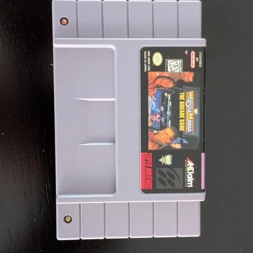 WWF WrestleMania Arcade Game Super Nintendo Multiplayer Acclaim 1995 NTSC-U/C