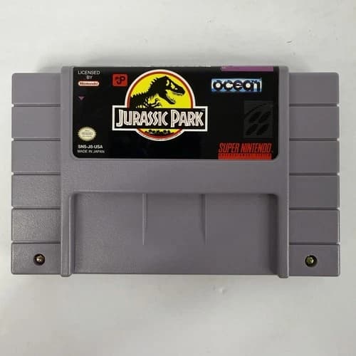 Jurassic Park Super Nintendo Entertainment System SNES Cleaned Tested