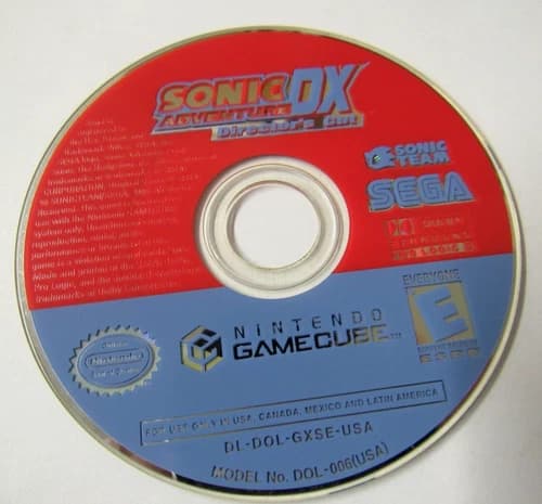 Sonic Adventure DX: Director's Cut (Nintendo GameCube, 2003) Disc Only