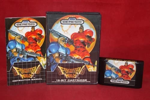 Forgotten Worlds (Sega Genesis, 1989) Authentic Game Cartridge, CIB Complete