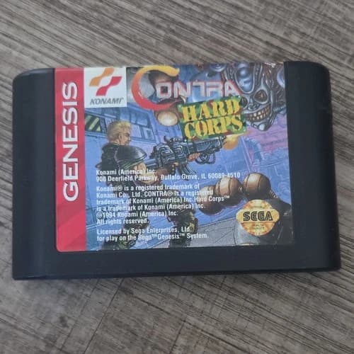 Konami Contra Hard Corps Sega Genesis Shooter Action Game Cartridge NTSC-U/C