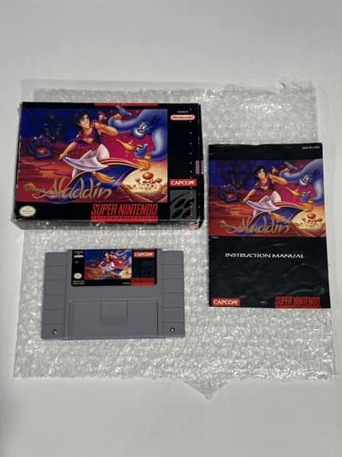 Disney's Aladdin Super Nintendo Entertainment System SNES 1993 Complete Capcom