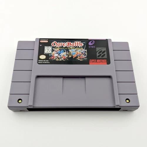 OGRE BATTLE: MARCH OF THE BLACK QUEEN SNES 1993 WITH VIDEO AUTHENTIC TESTED
