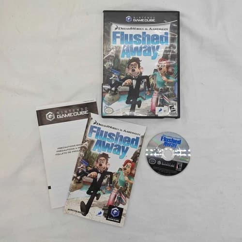 Flushed Away (Nintendo GameCube, 2006) Clean With Manual CIB